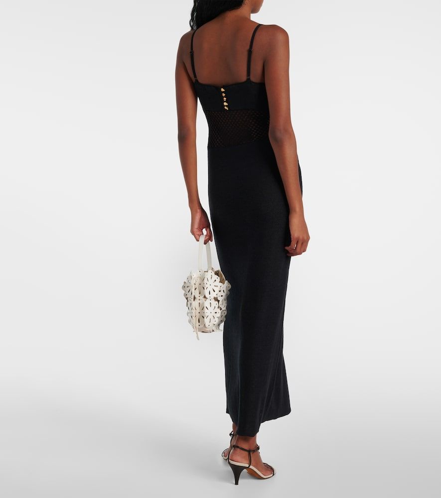 Vestido largo Tara de algodón con croché - Staud - Modalova