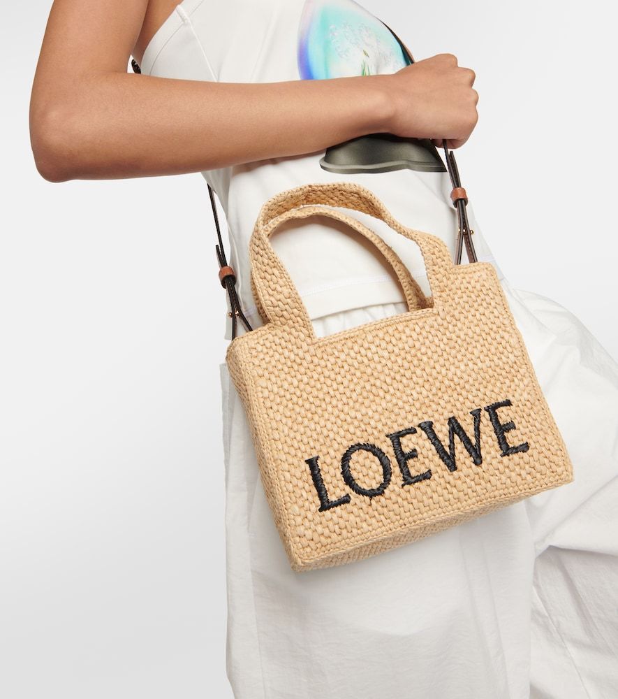 Bolso Paula's Ibiza de rafia con logo - Loewe - Modalova