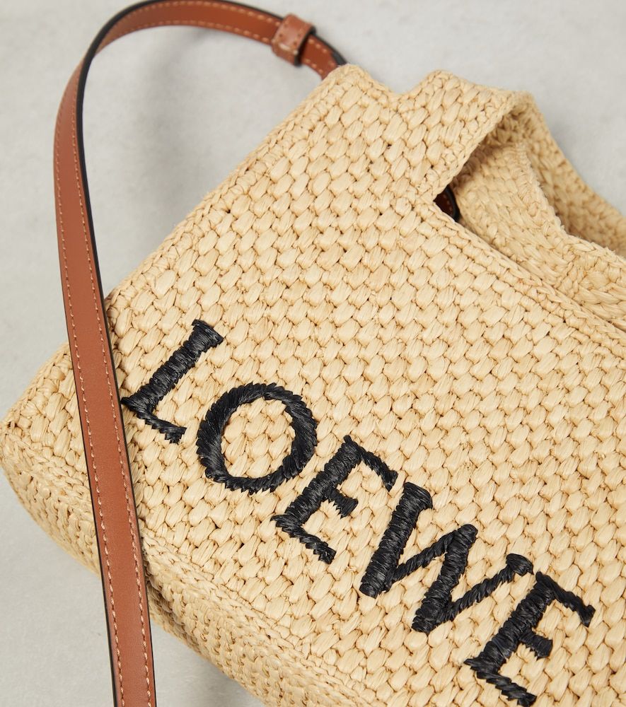 Bolso Paula's Ibiza de rafia con logo - Loewe - Modalova
