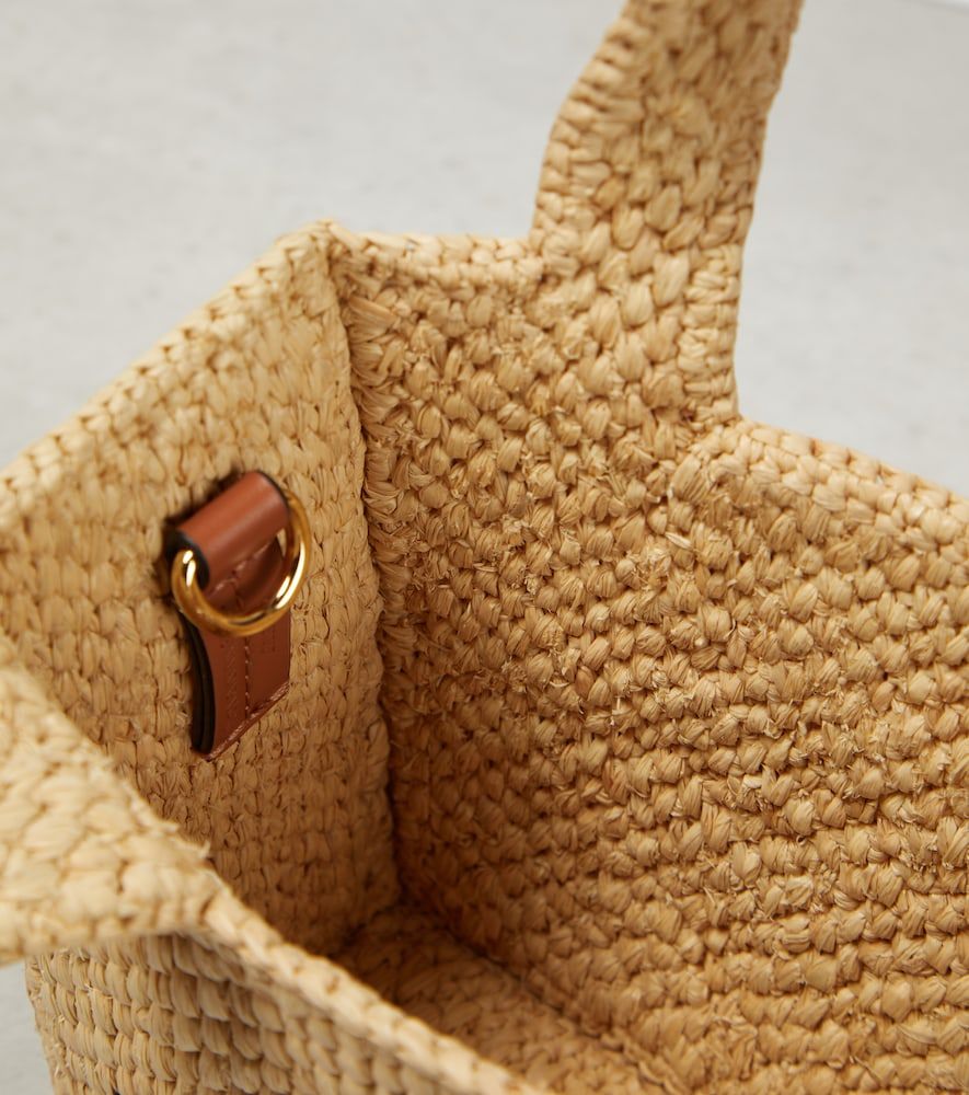 Bolso Paula's Ibiza de rafia con logo - Loewe - Modalova