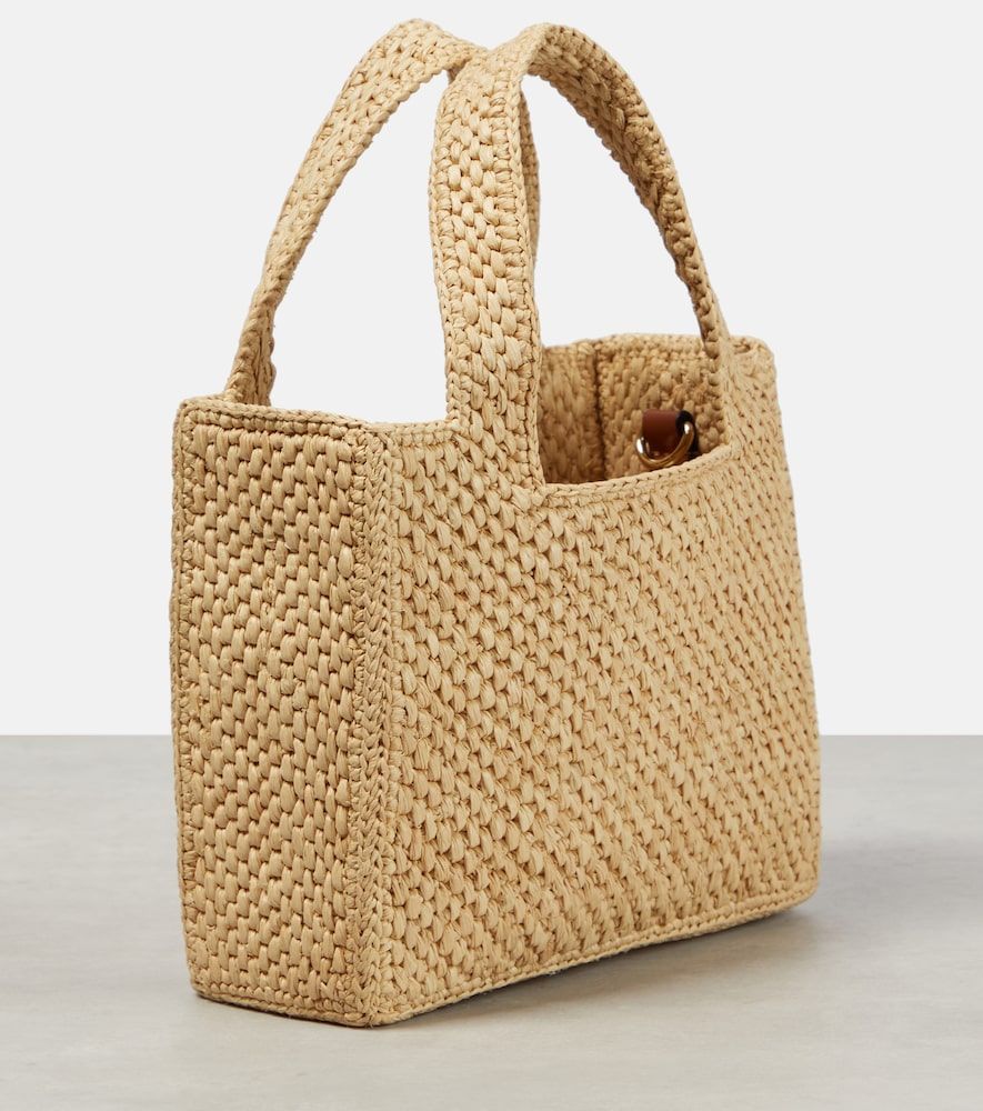 Bolso Paula's Ibiza de rafia con logo - Loewe - Modalova