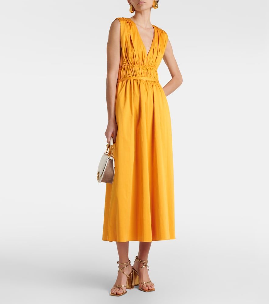Fiona ruched cotton-blend midi dress - Altuzarra - Modalova