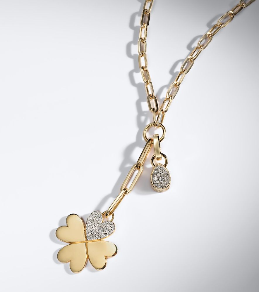 True Love 18kt pendant necklace with diamonds - FoundRae - Modalova