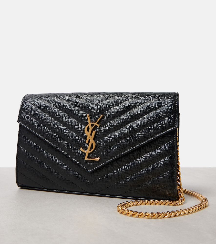 Cassandre matelasse leather wallet on chain - Saint Laurent - Modalova
