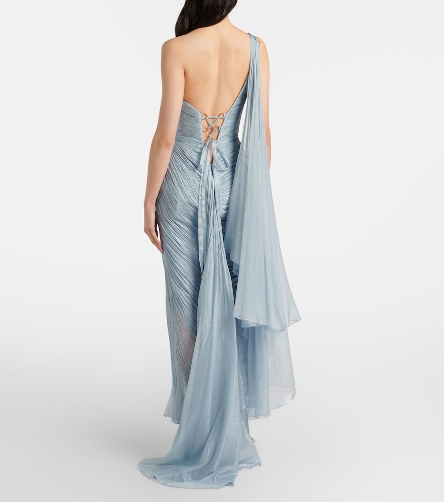 One-Shoulder-Robe Florencia aus Seide - Maria Lucia Hohan - Modalova