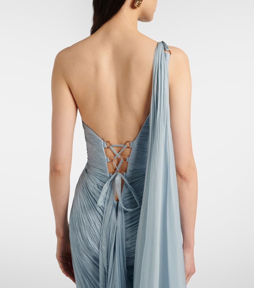 One-Shoulder-Robe Florencia aus Seide - Maria Lucia Hohan - Modalova
