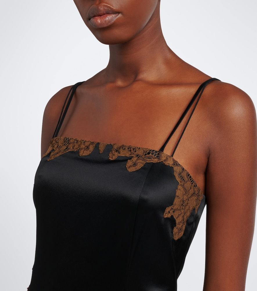 Abito sottoveste in raso con pizzo - Dorothee Schumacher - Modalova