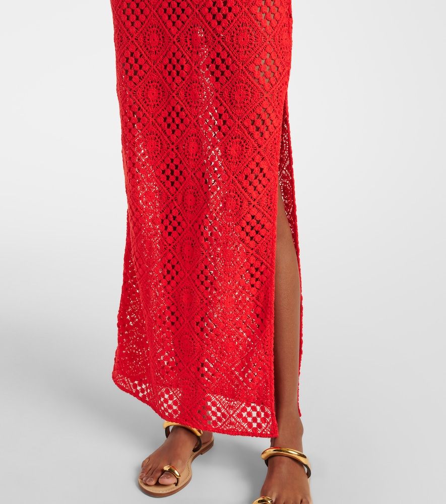 Vestido largo Rayure en croché de algodón - SIR - Modalova