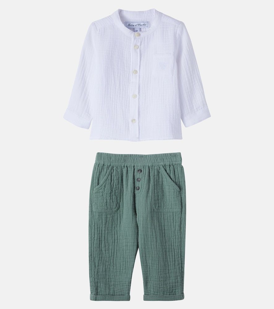 Bebé - set de camisa y pantalones de algodón - Tartine et Chocolat - Modalova