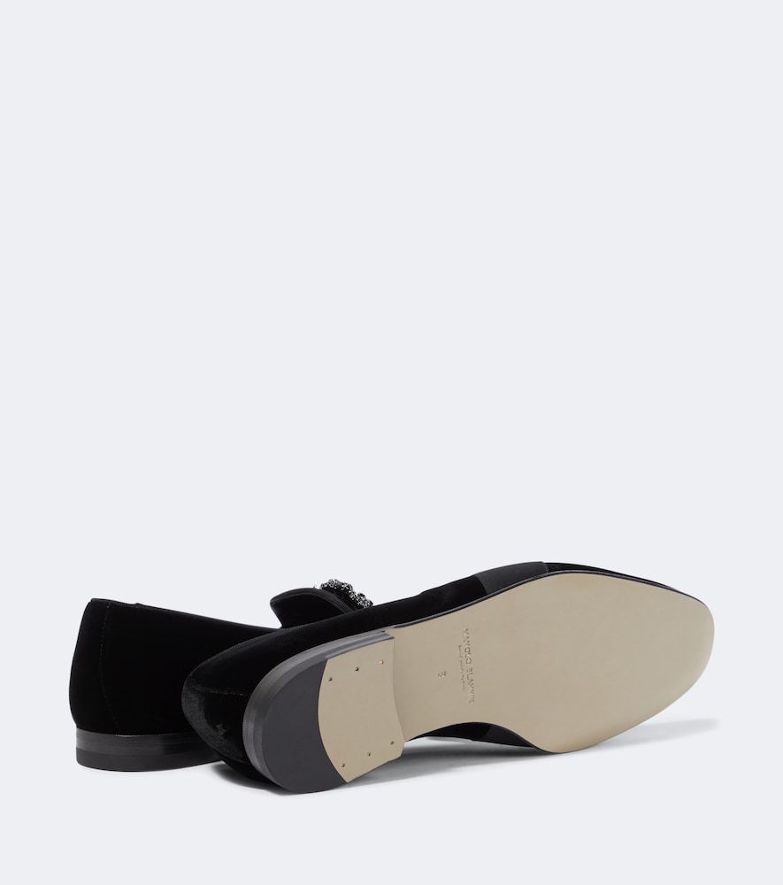 Verzierte Loafers Carlton aus Samt - Manolo Blahnik - Modalova