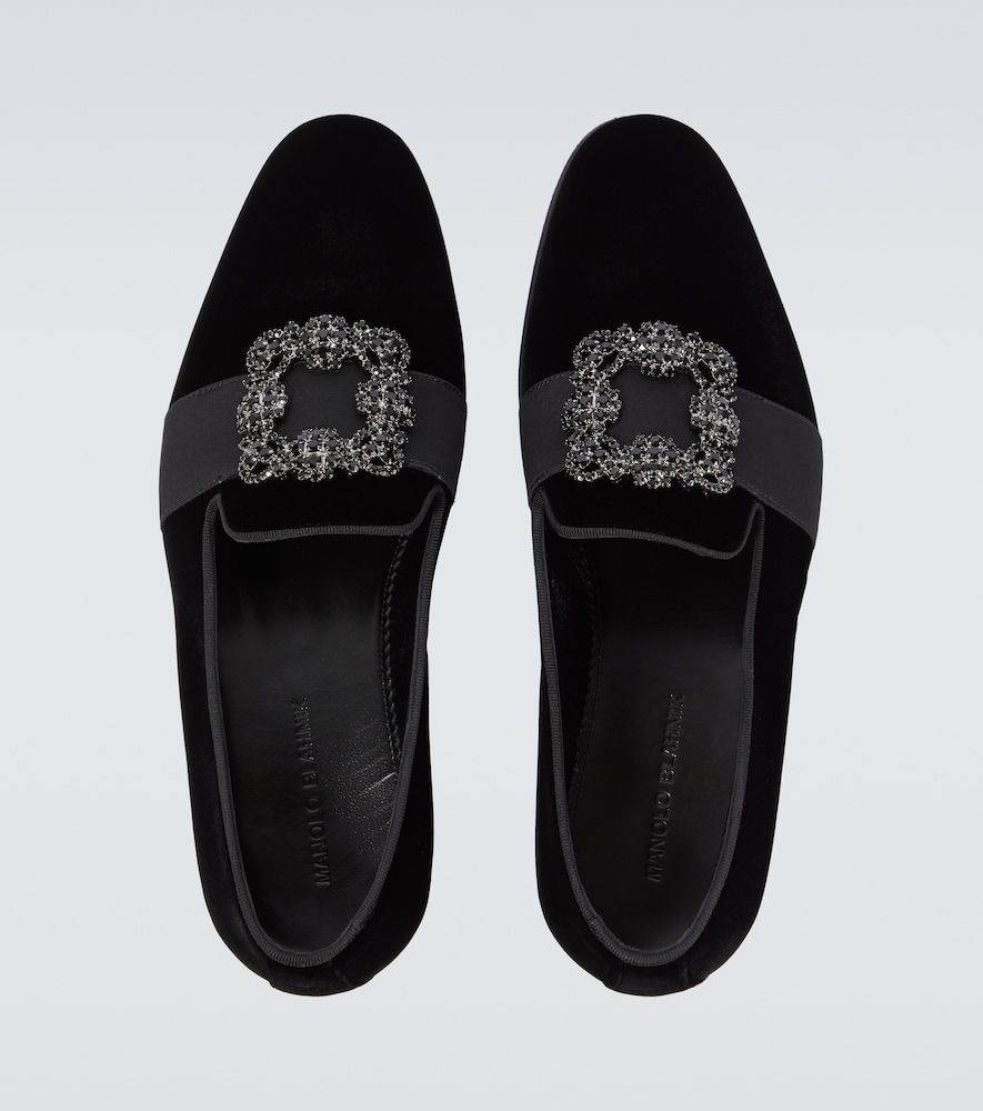 Verzierte Loafers Carlton aus Samt - Manolo Blahnik - Modalova