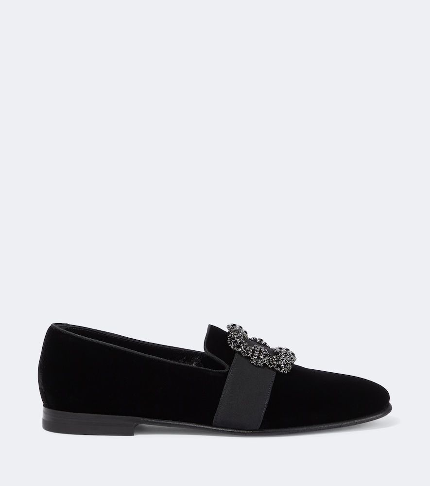 Verzierte Loafers Carlton aus Samt - Manolo Blahnik - Modalova