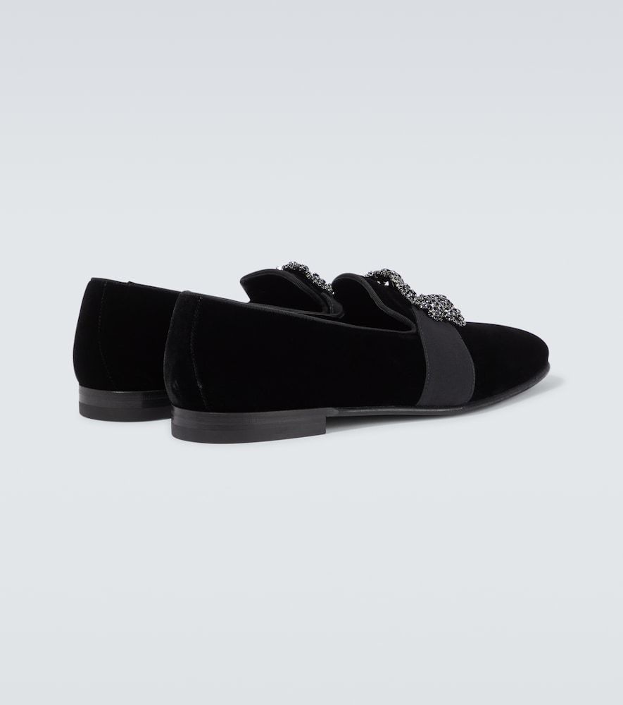 Verzierte Loafers Carlton aus Samt - Manolo Blahnik - Modalova