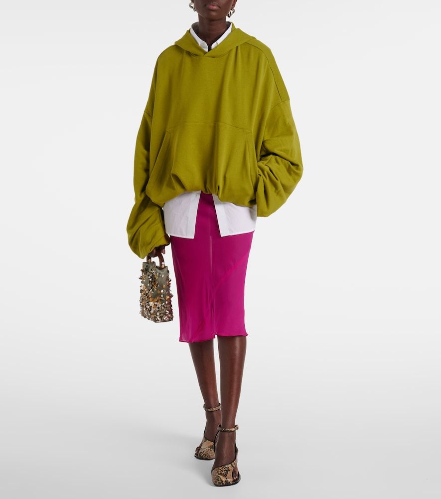 Gonna midi in raso di misto seta - Dries Van Noten - Modalova
