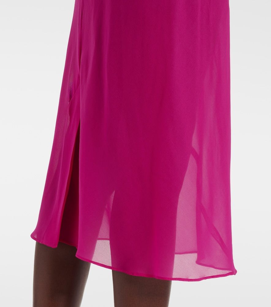 Gonna midi in raso di misto seta - Dries Van Noten - Modalova