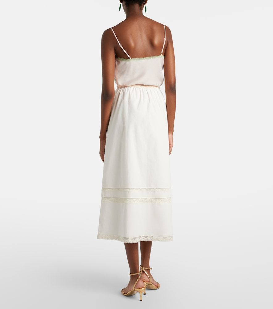 Posse Alma lace-trimmed midi skirt - Posse - Modalova
