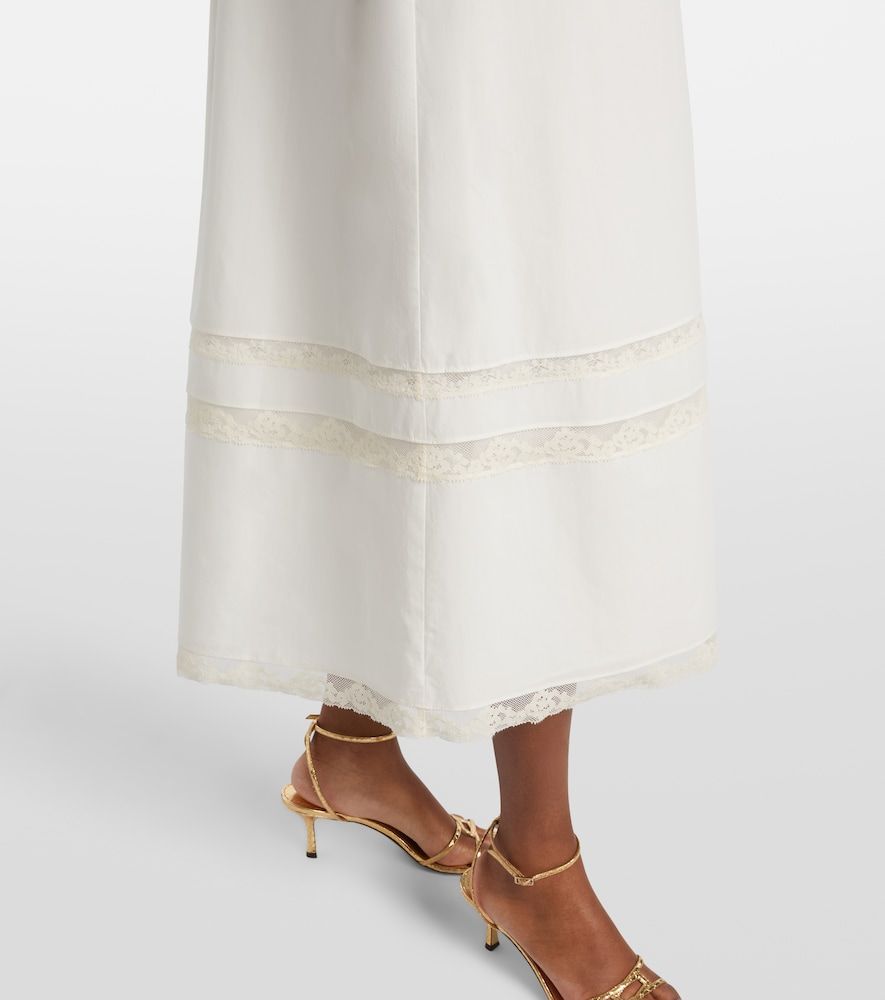 Posse Alma lace-trimmed midi skirt - Posse - Modalova
