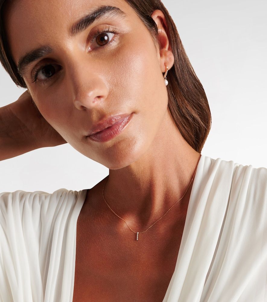 Collar La Barre de oro de 14 ct con diamantes - Mateo - Modalova