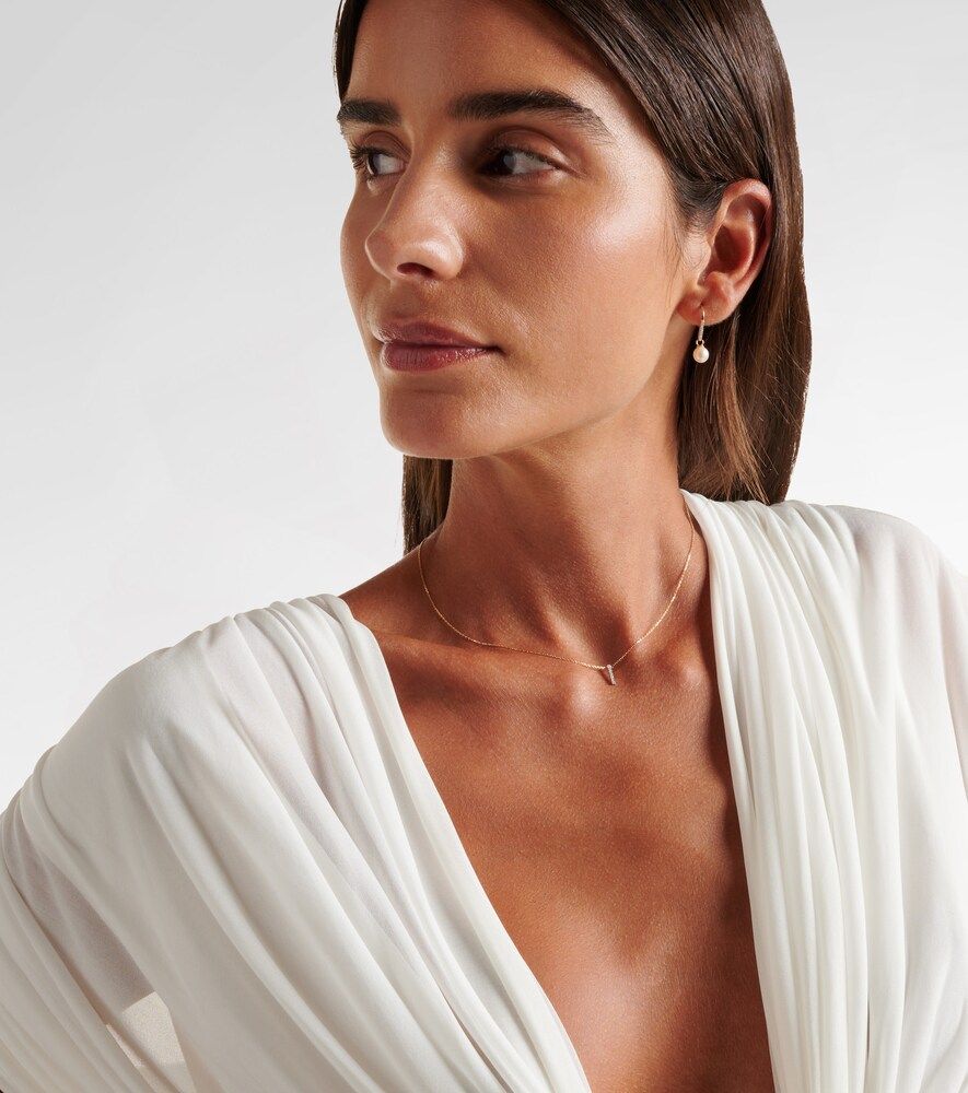 Collar La Barre de oro de 14 ct con diamantes - Mateo - Modalova