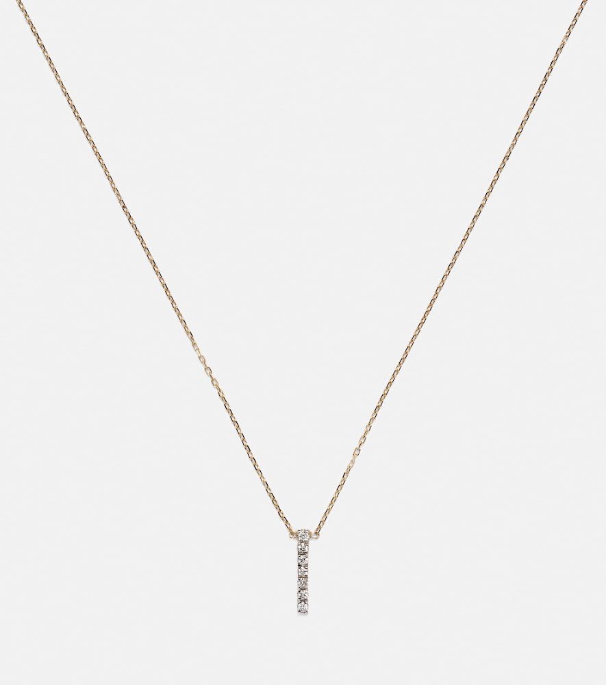 Collar La Barre de oro de 14 ct con diamantes - Mateo - Modalova