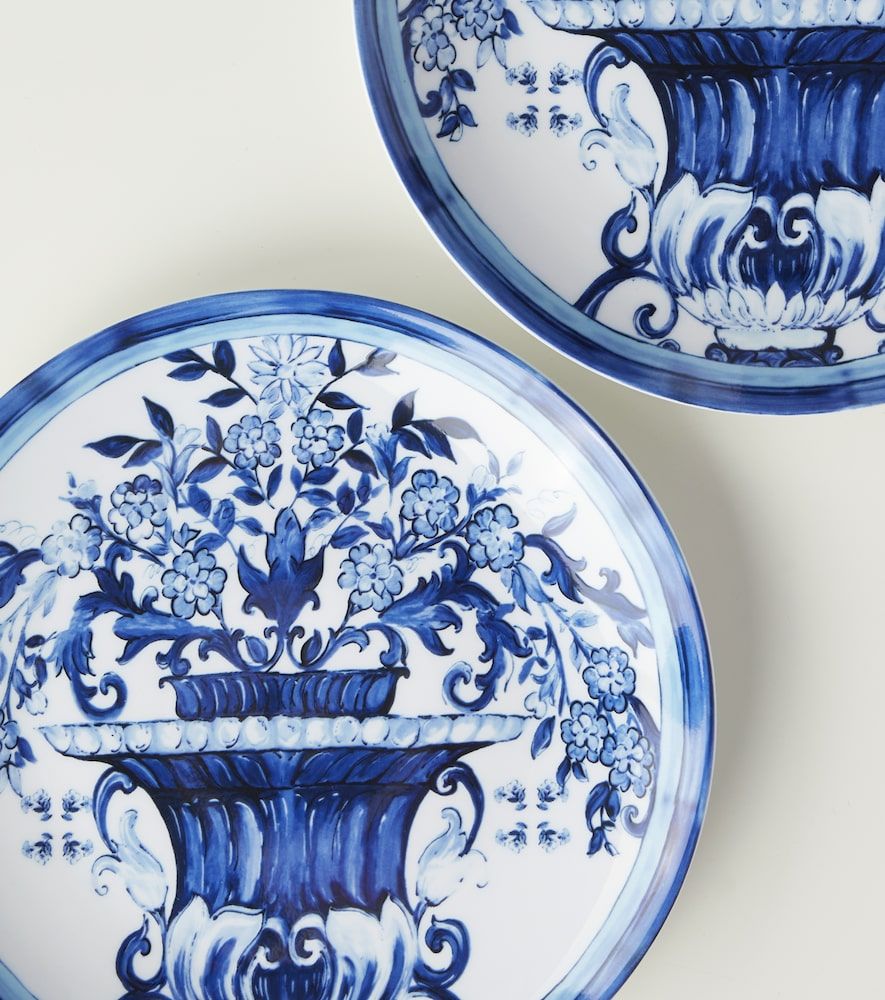 Set de 2 platos llanos Blu Mediterraneo - Dolce&Gabbana Casa - Modalova