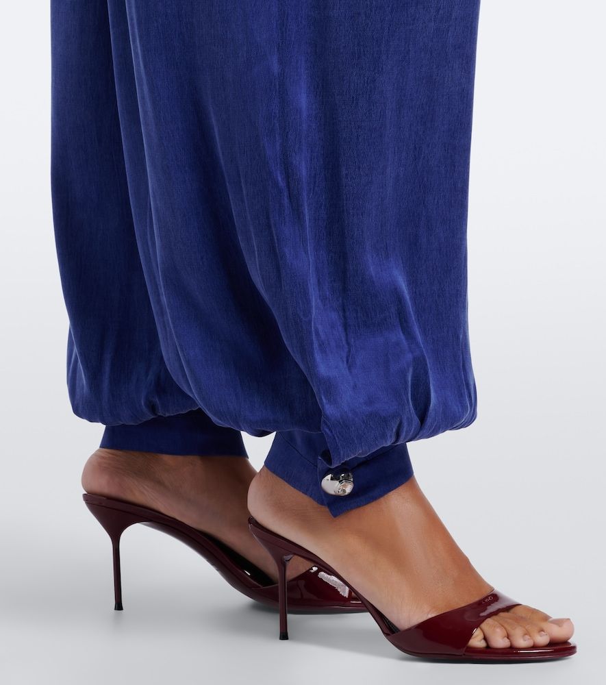 Leather-trimmed balloon pants - Jacques Wei - Modalova
