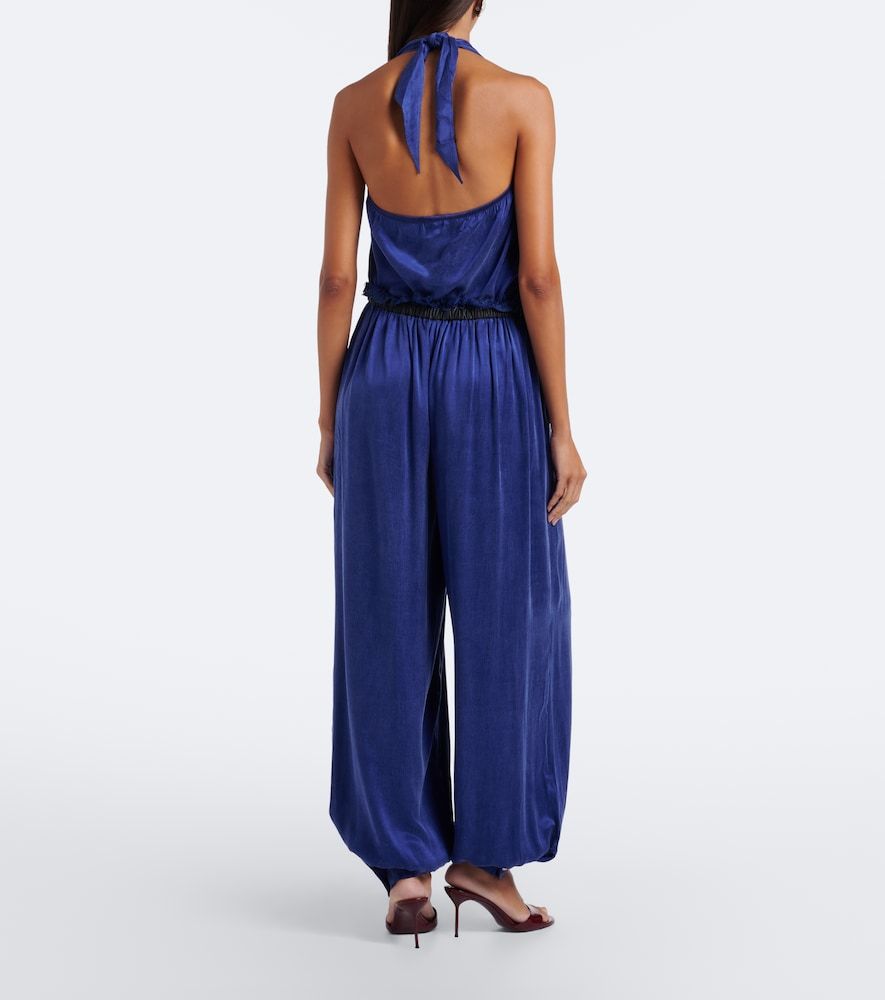 Leather-trimmed balloon pants - Jacques Wei - Modalova