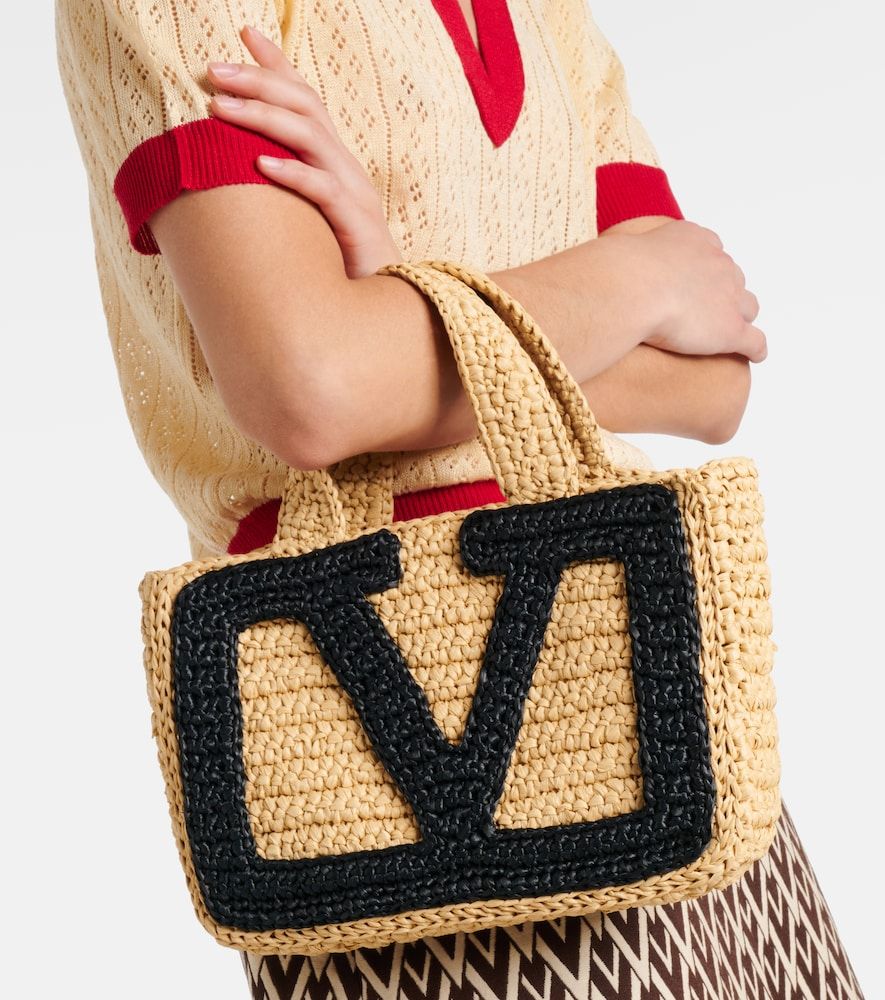 Viva Superstar Small raffia tote bag - Valentino Garavani - Modalova