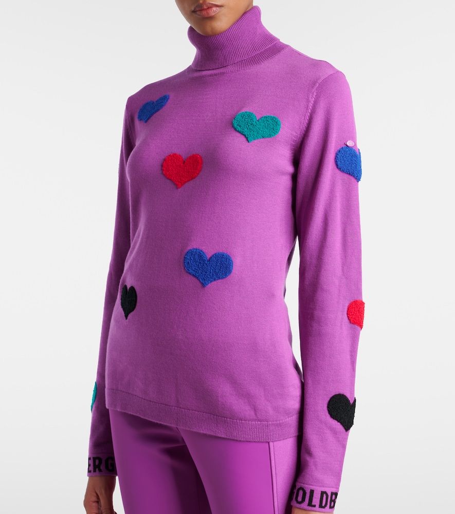 Jersey de cuello alto Bacio con apliques - Goldbergh - Modalova