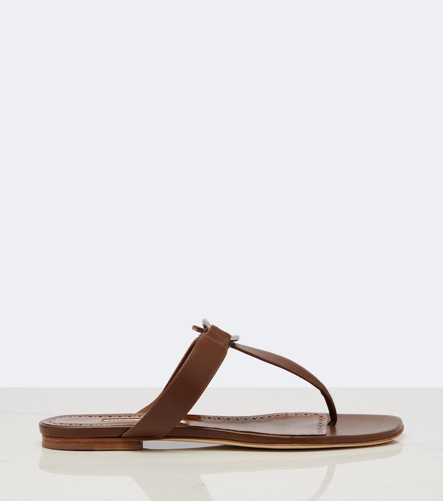 Sandalen Mionasan aus Leder - Manolo Blahnik - Modalova