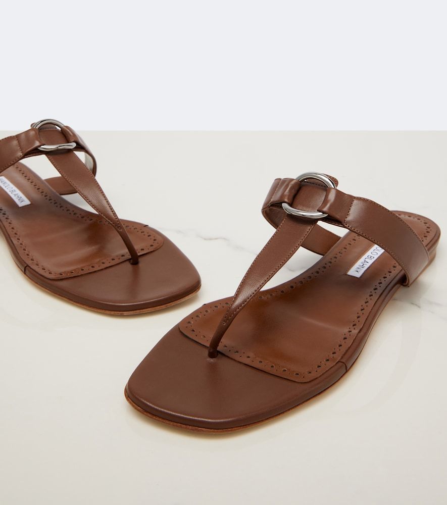 Sandalen Mionasan aus Leder - Manolo Blahnik - Modalova