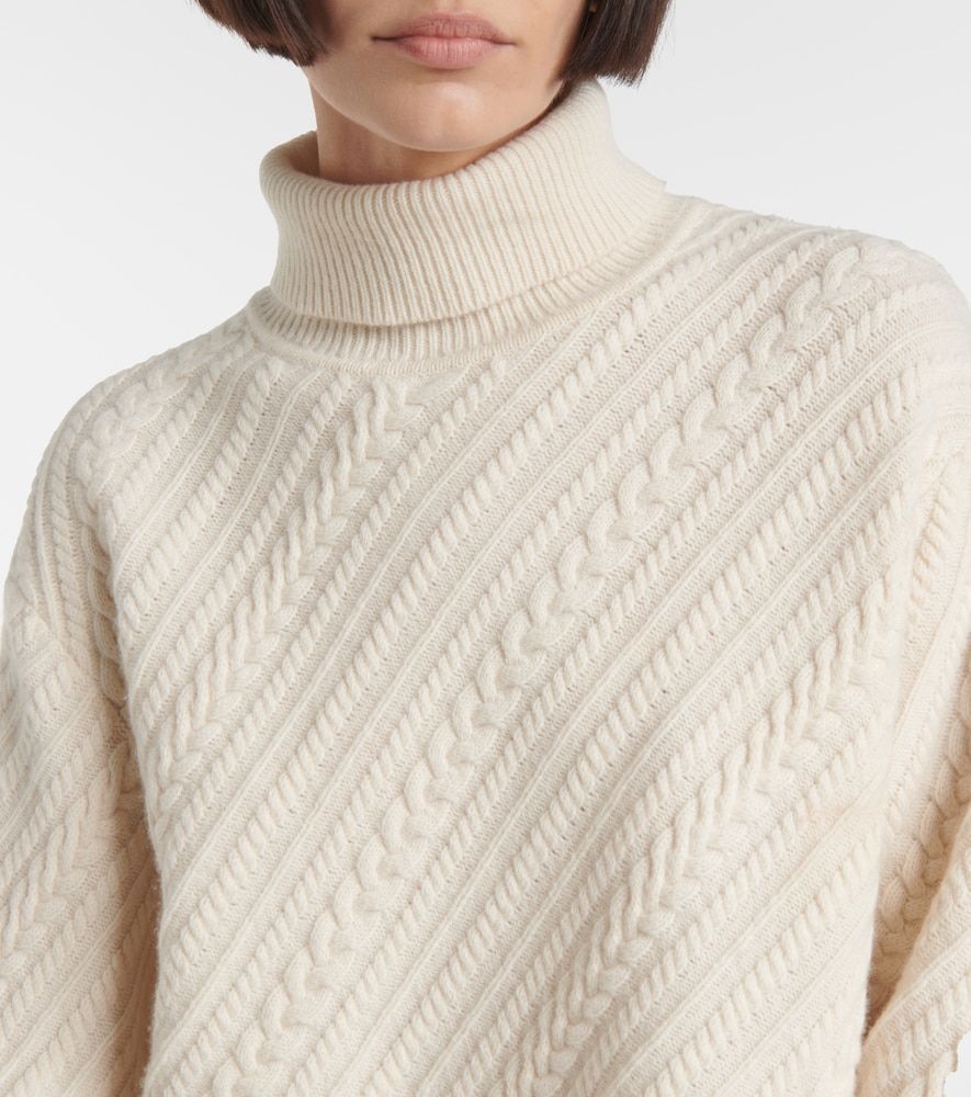Jersey de cuello alto trenzado de lana - Joseph - Modalova