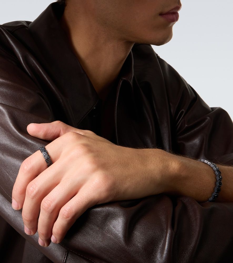 Hex titanium ring with diamonds - David Yurman - Modalova