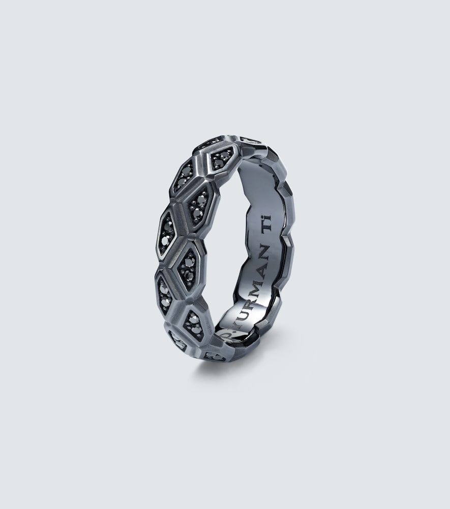 Hex titanium ring with diamonds - David Yurman - Modalova