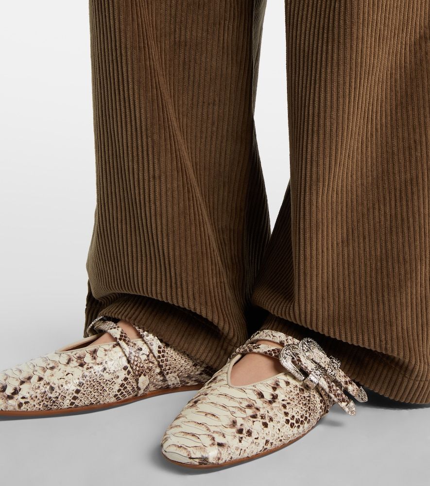 Classic Claudia snake-print Mary Jane flats - Le Monde Beryl - Modalova
