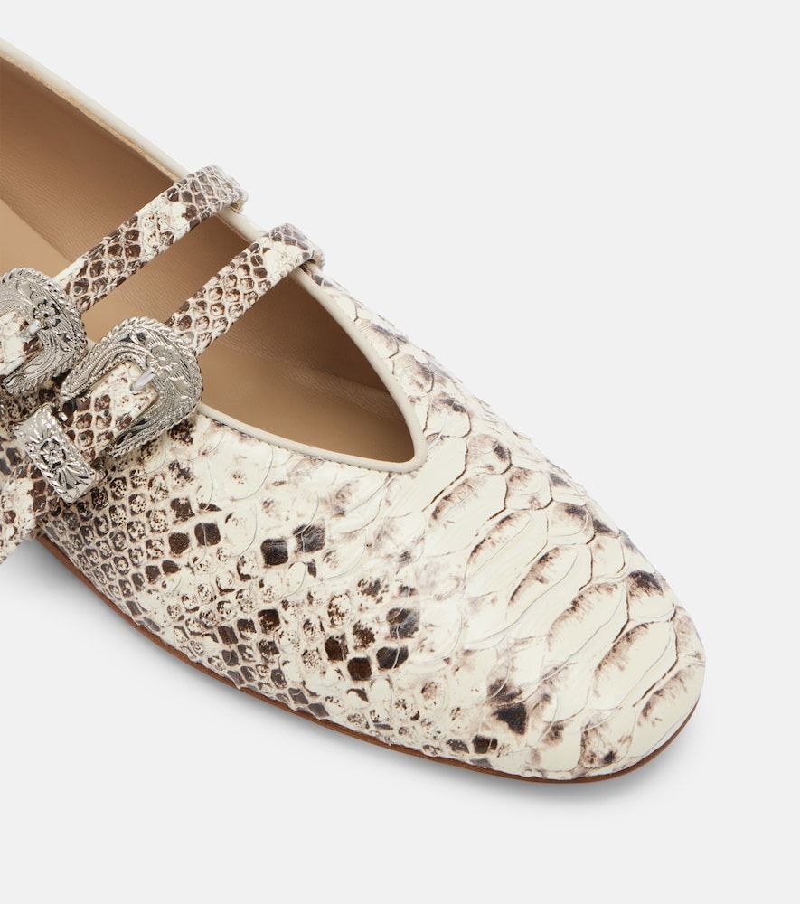 Classic Claudia snake-print Mary Jane flats - Le Monde Beryl - Modalova