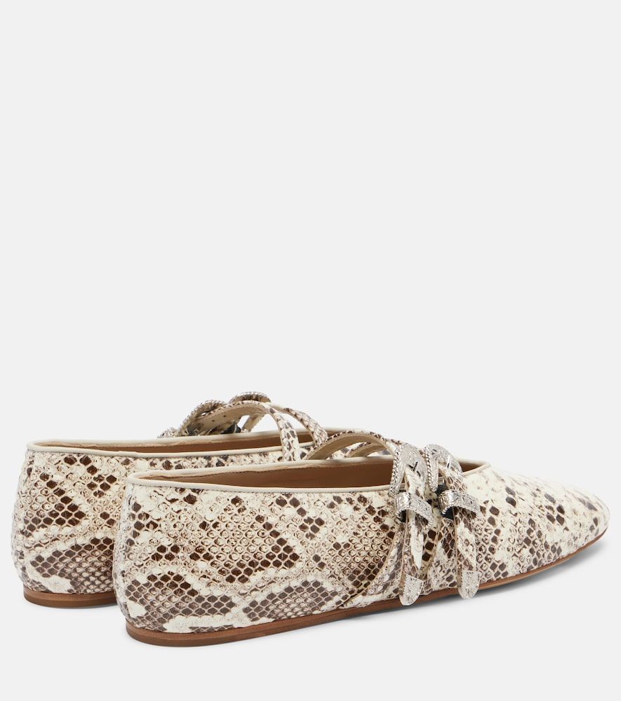 Classic Claudia snake-print Mary Jane flats - Le Monde Beryl - Modalova