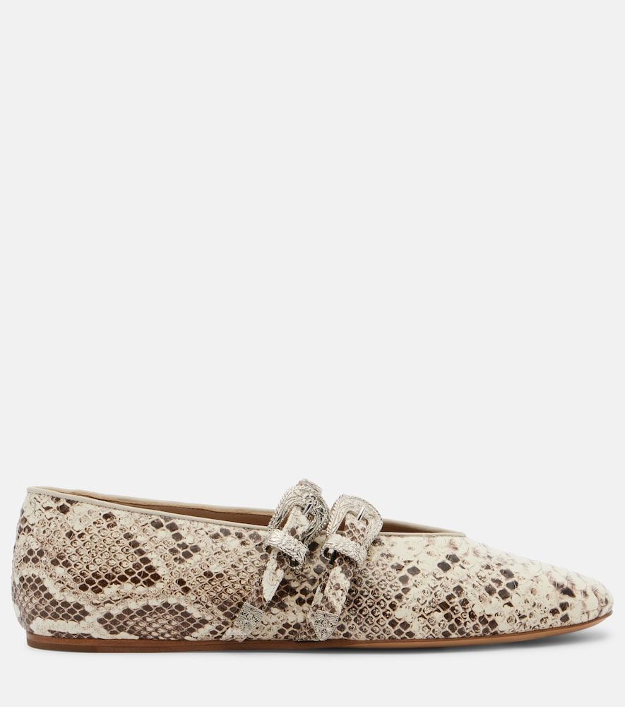 Classic Claudia snake-print Mary Jane flats - Le Monde Beryl - Modalova