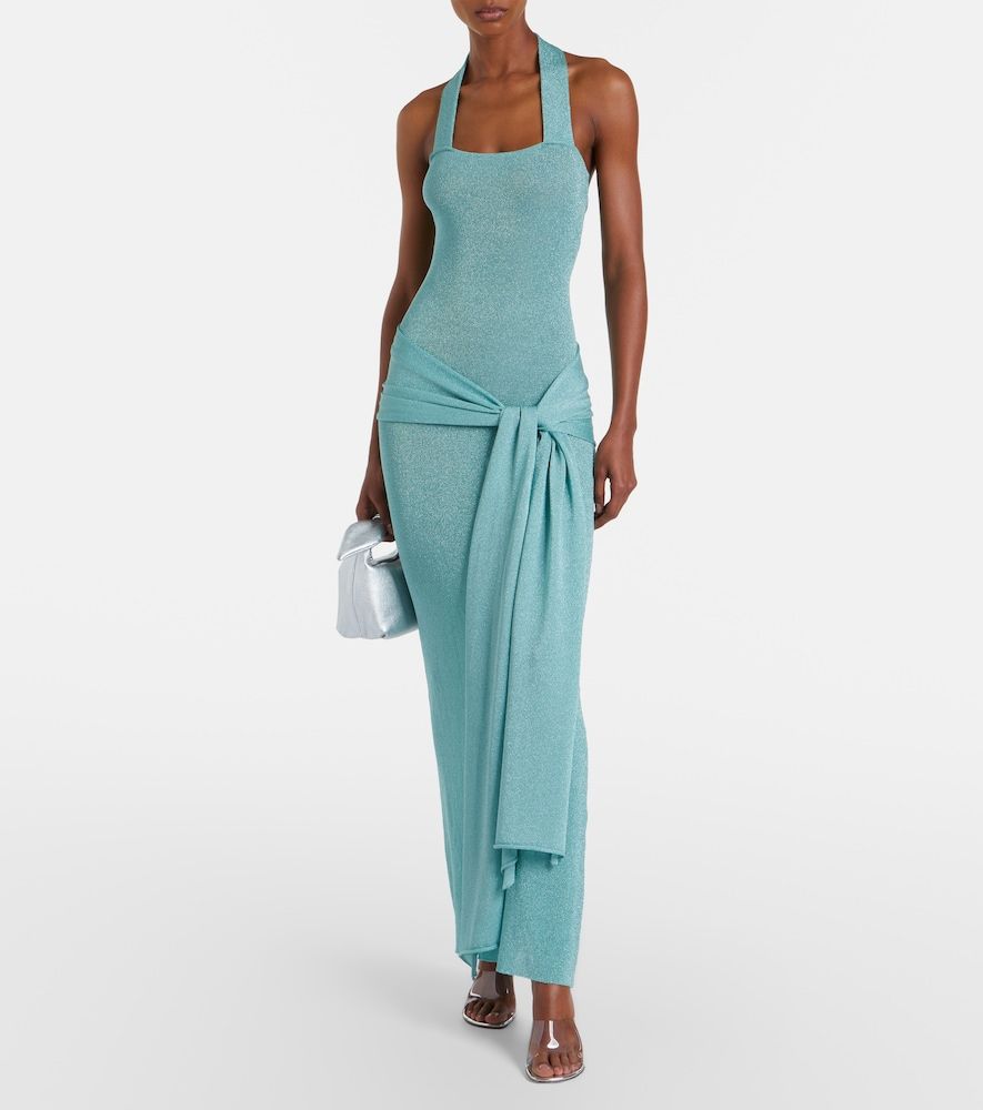 Aya Muse Knitted lame maxi dress - Aya Muse - Modalova