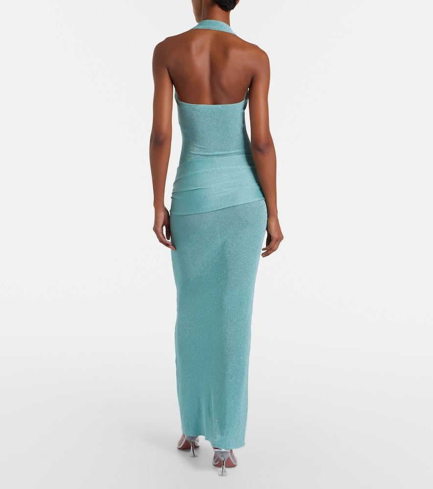 Aya Muse Knitted lame maxi dress - Aya Muse - Modalova