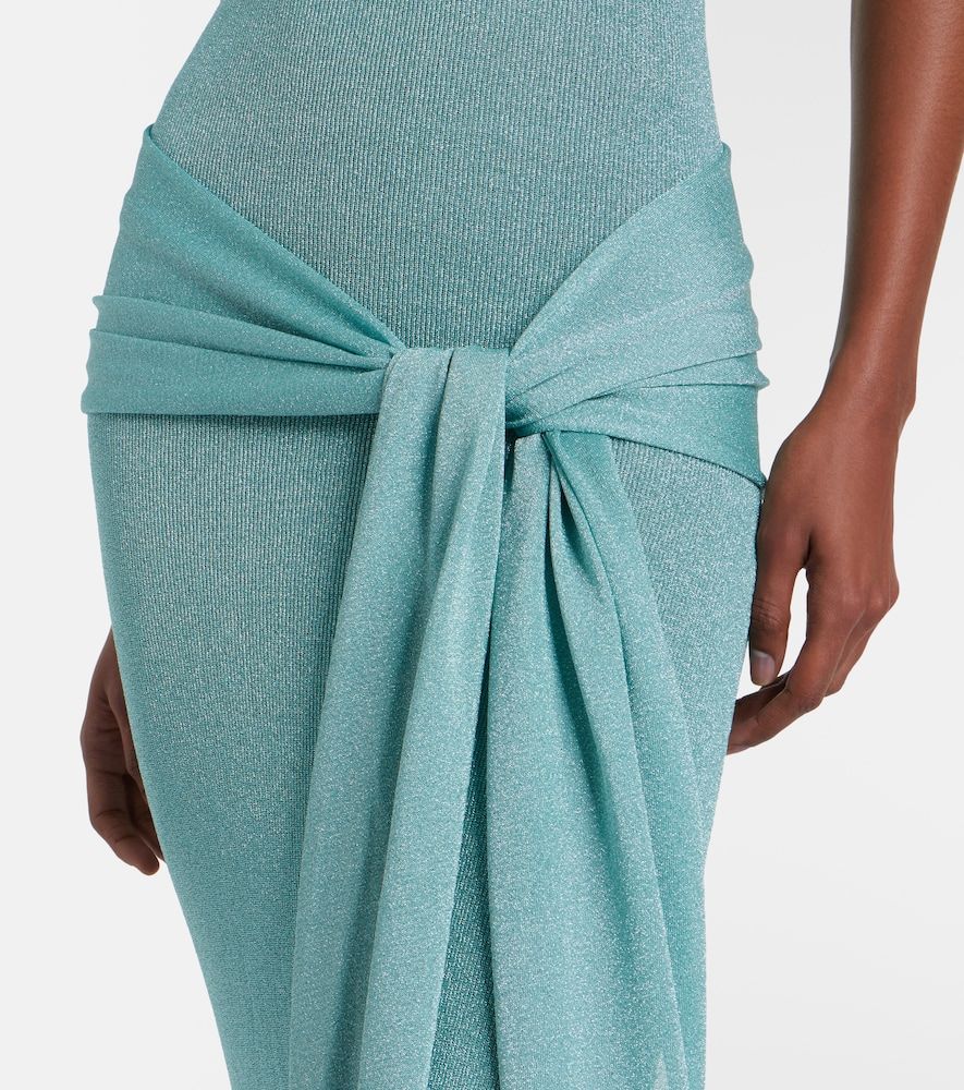 Aya Muse Knitted lame maxi dress - Aya Muse - Modalova