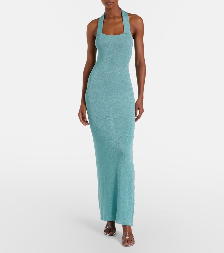 Aya Muse Knitted lame maxi dress - Aya Muse - Modalova