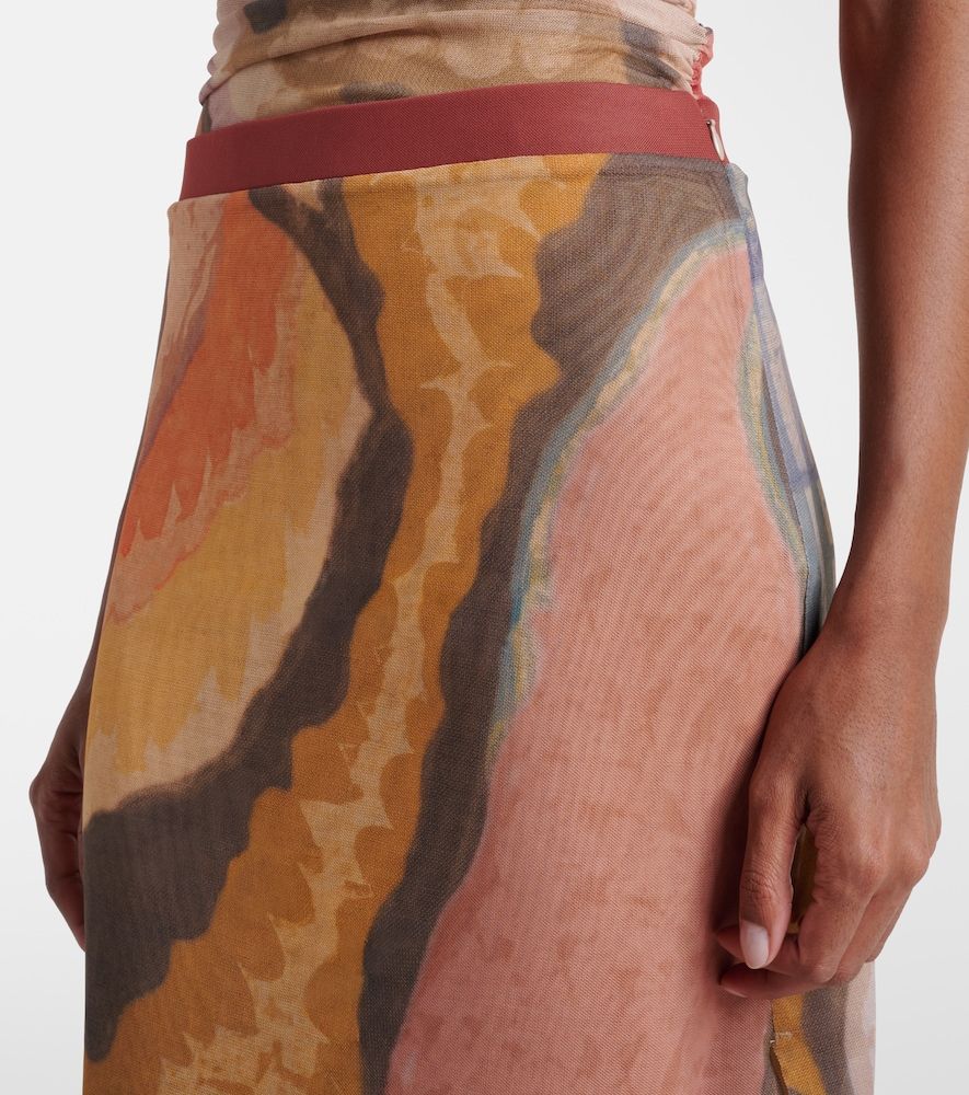 SIR Printed mesh maxi skirt - SIR - Modalova