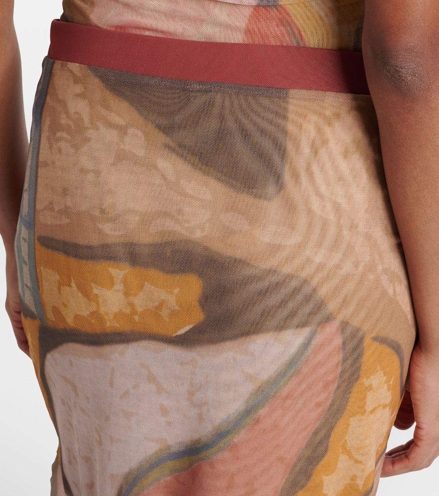 SIR Printed mesh maxi skirt - SIR - Modalova
