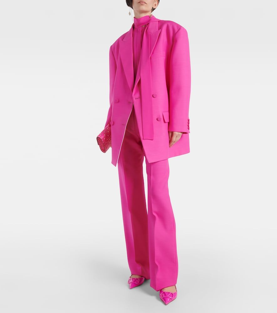 Tie-neck silk georgette blouse - Valentino - Modalova