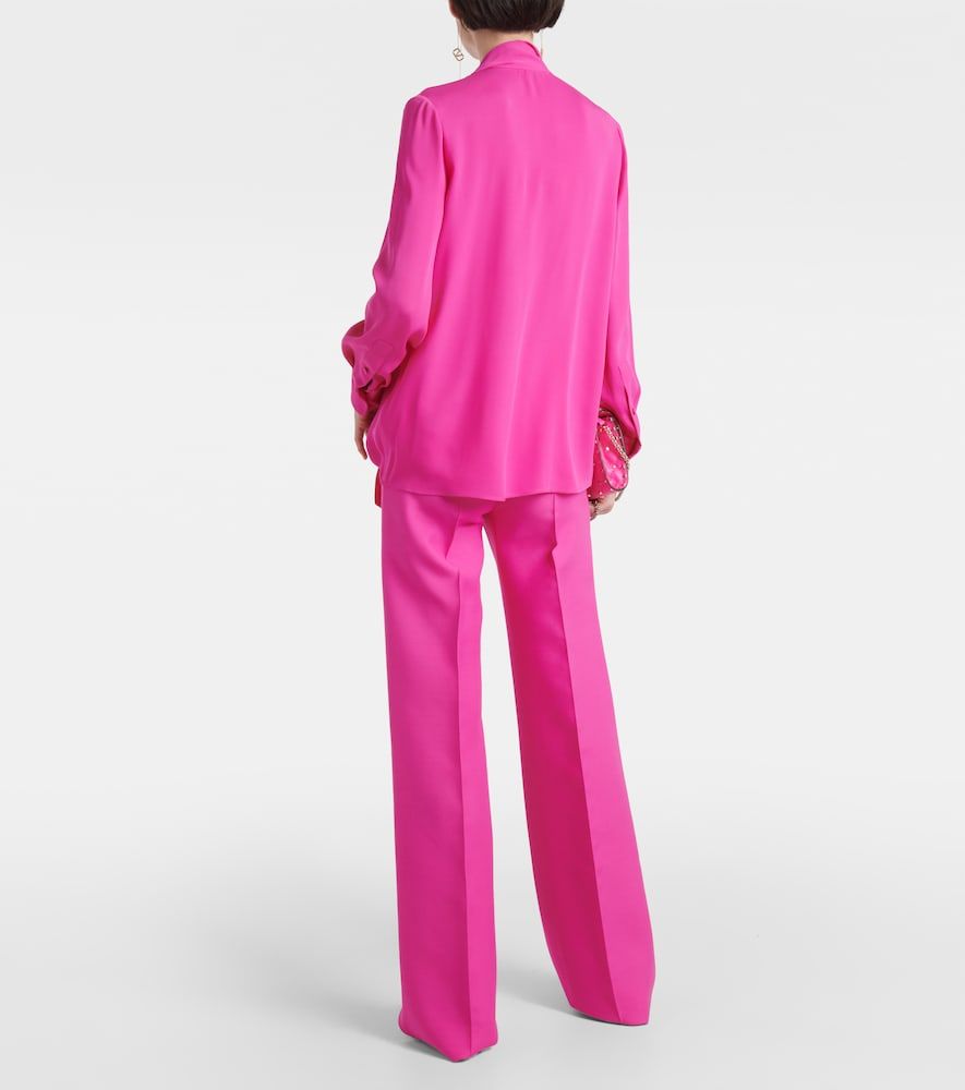 Tie-neck silk georgette blouse - Valentino - Modalova