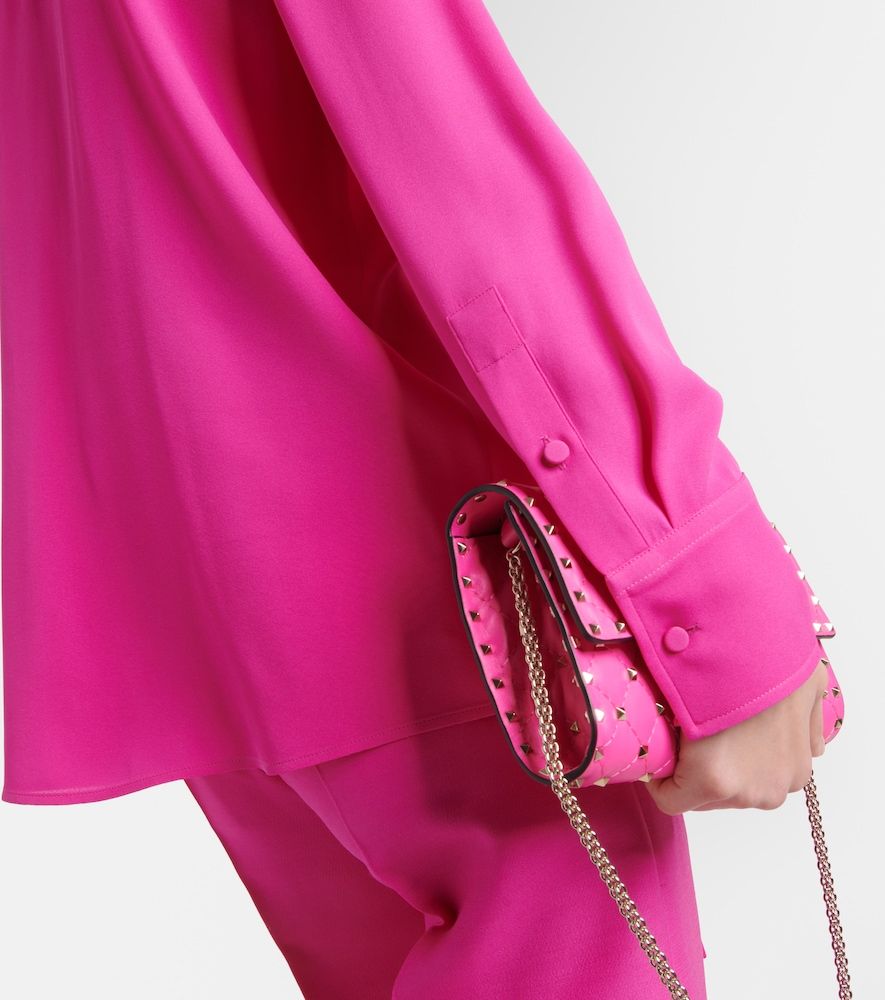 Tie-neck silk georgette blouse - Valentino - Modalova