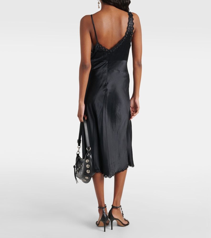 Vestido midi Ayrich de seda bordado - Isabel Marant - Modalova