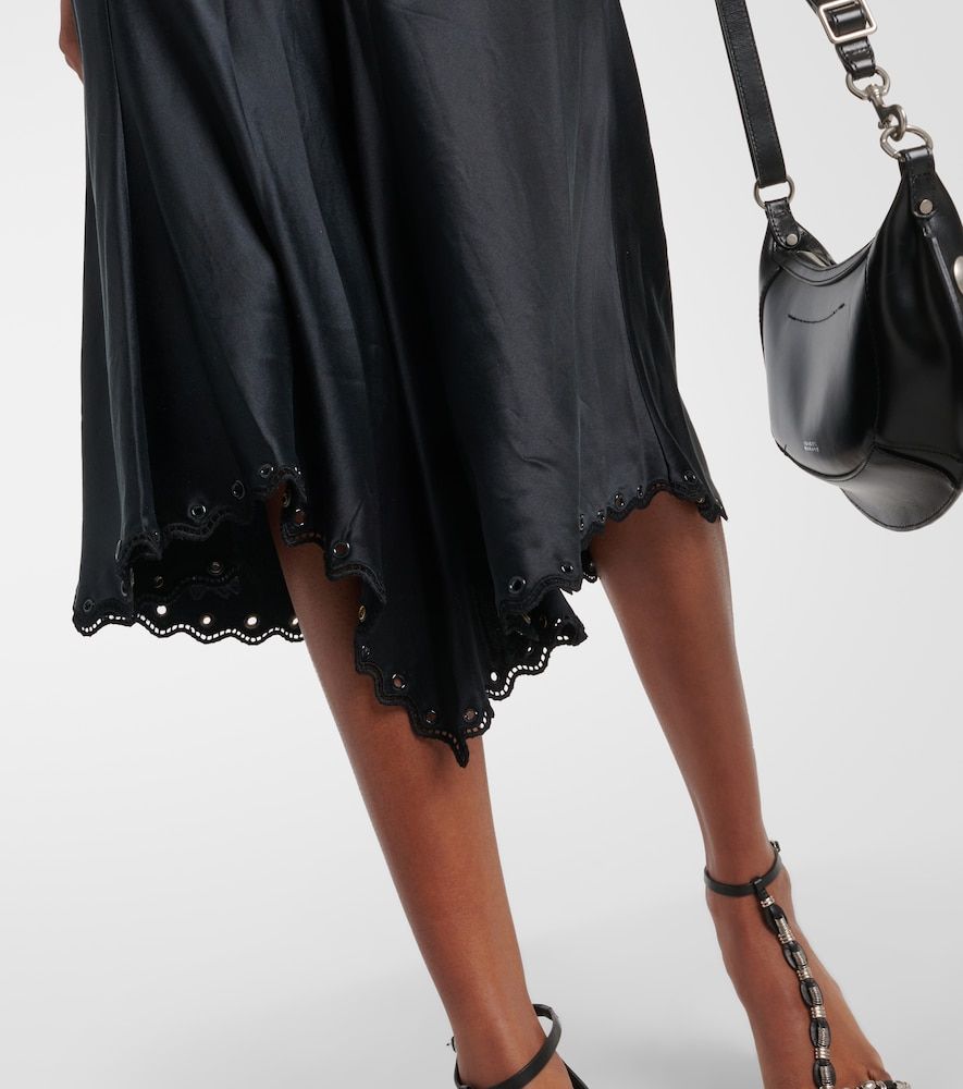 Vestido midi Ayrich de seda bordado - Isabel Marant - Modalova