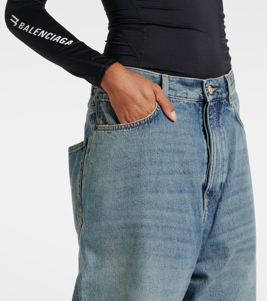 Jeans a gamba larga e vita media - Balenciaga - Modalova